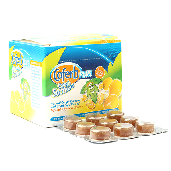 Coferb Plus Cough Soothers Tablets (1 Box = 6 Strips) (1 Strip = 9 Tablets) Hover Image