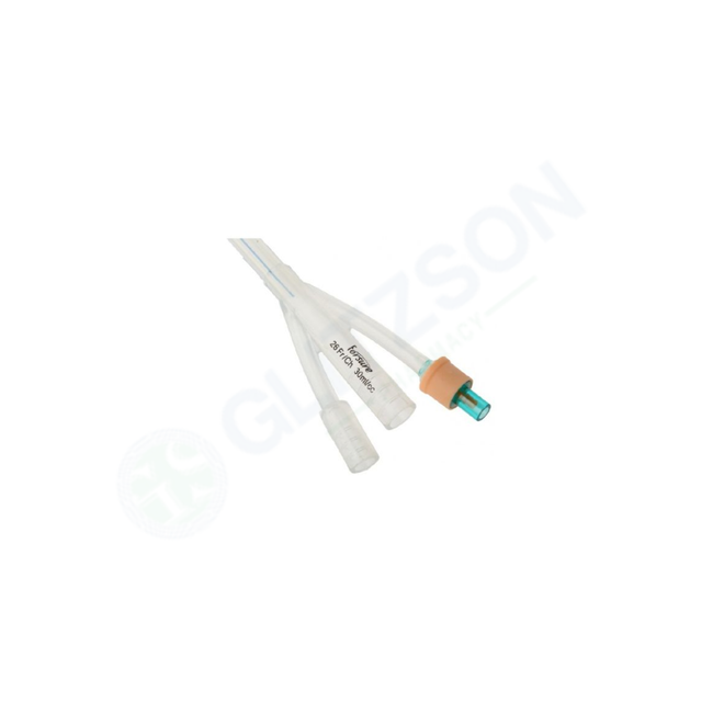 3way Foley Catheter Silicone 16fr 18fr 20fr 22fr 24fr Hover Image