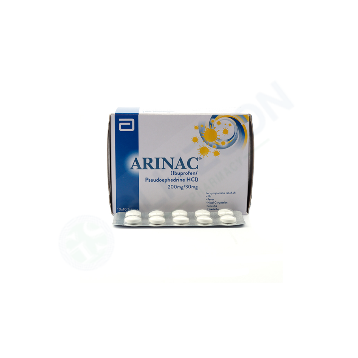 Arinac Tablets 200mg/30mg (1 Strip = 10 Tablets)