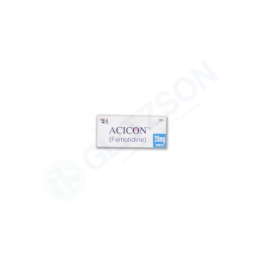 Acicon Tablets 20mg (1 Box = 1 Strip)(1 Strip = 10 Tablets)