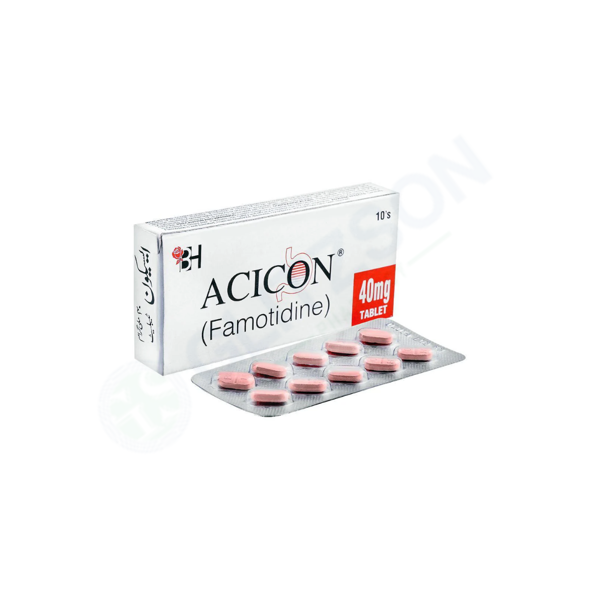 Acicon Tablets 40mg (1 Box = 1 Strip)(1 Strip = 10 Tablets)