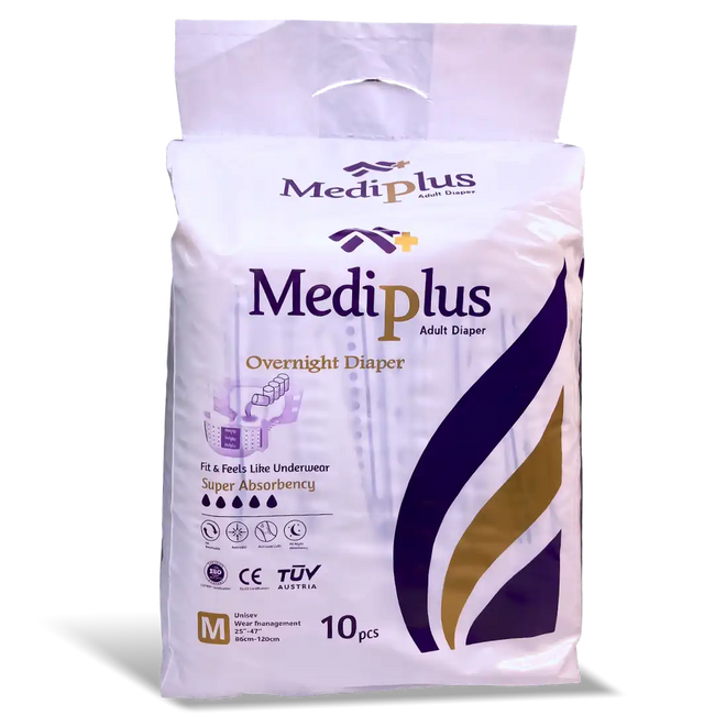 MEDIPLUS DIAPER MEDIUM SIZE 10S Hover Image