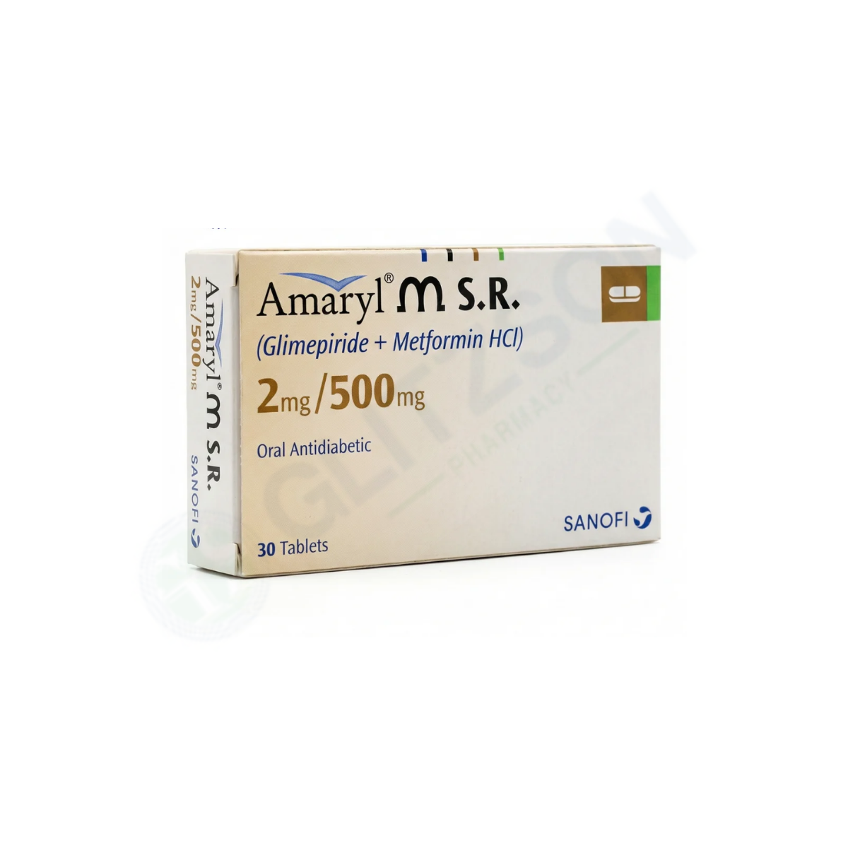Amaryl M SR Tablets 2/500mg (1 Strip = 10 Tablets)