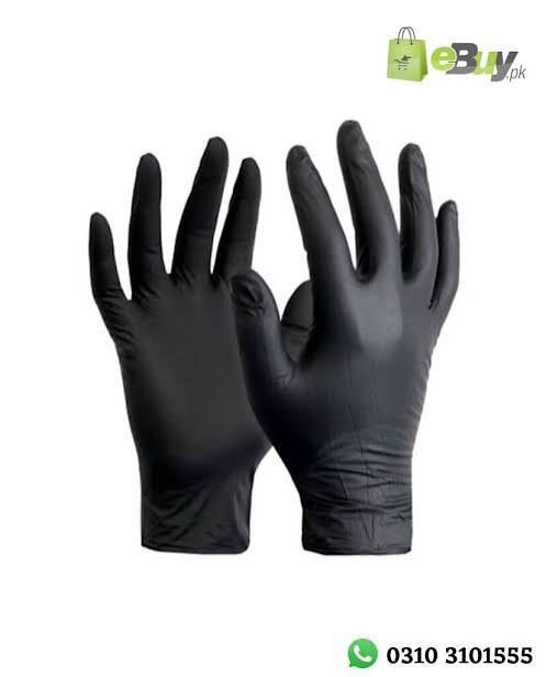 Disposable Gloves Black Color – 100 pcs Hover Image