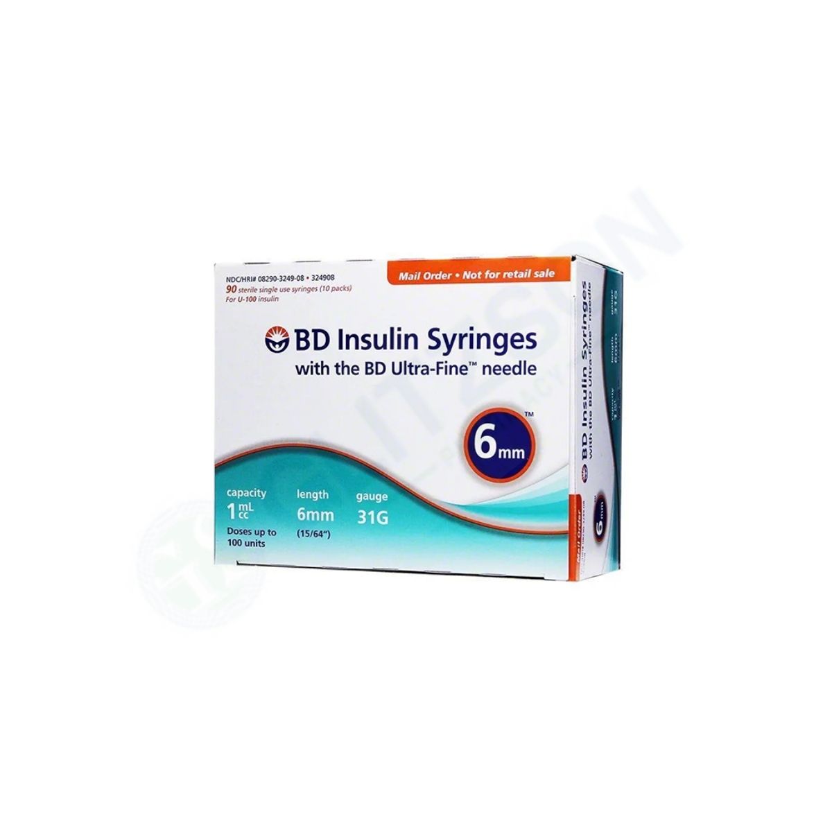 BD Syringes 1CC Insulin 6mm 1S
