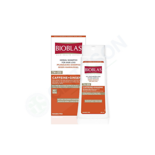 Bioblas Caffeine + Ginseng Shampoo 360ml Hover Image