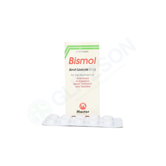 Bismol Tablets 265mg (1 Strip = 10 Tablets)