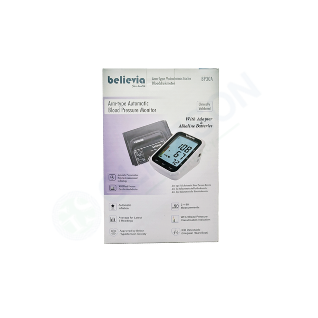 Bp Monitor Believia Bp30a Arm-Type Automatic Hover Image