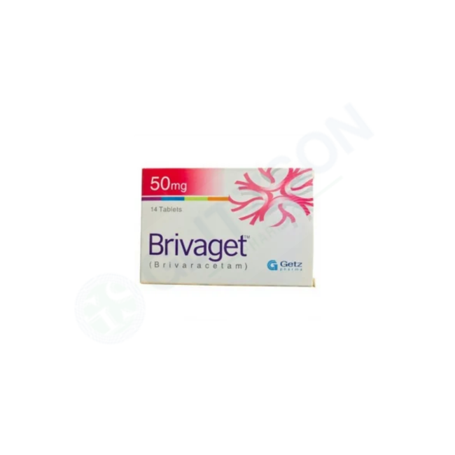 Brivaget Tablets 50mg (1 Box = 2 Strips) (1 Strip = 7 Tablets) Hover Image