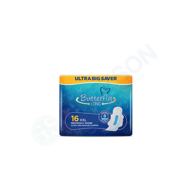 Butterfly Long Ultra Big Saver Sanitary Pads Xxl 16 Pcs Hover Image