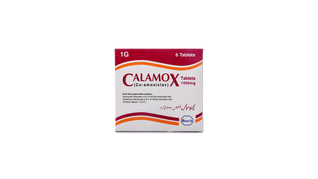 Calamox Tablets 1g (1 Box = 1 Strip)(1 Strip = 6 Tablets) Hover Image