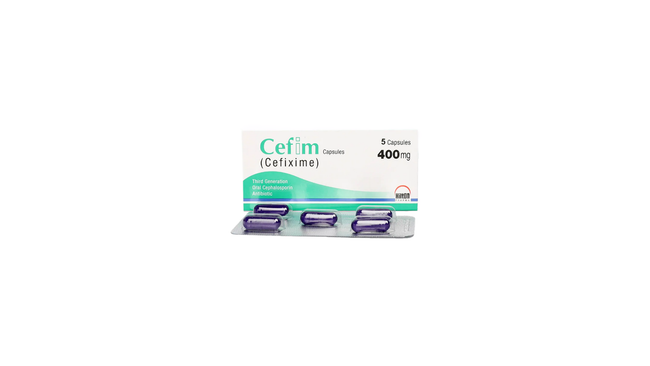Cefim Capsules 400mg (1 Box = 1 Strip)(1 Strip = 5 Capsules) Hover Image