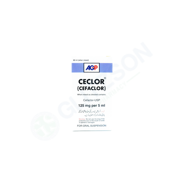 Ceclor 60ml Suspension 125mg/5ml Hover Image