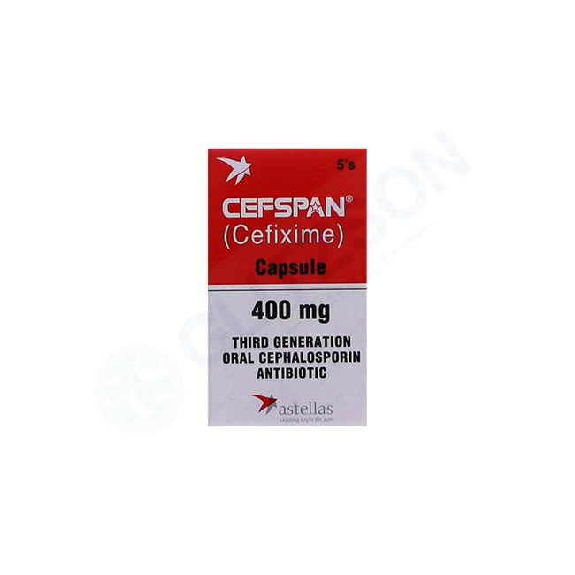 Cefspan Capsules 400mg (1 Bottle = 5 Capsules) Hover Image