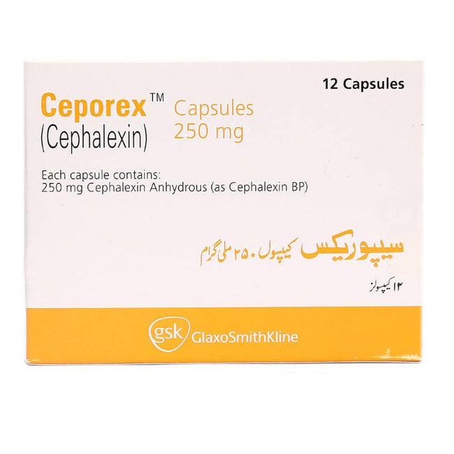 Ceporex 250mg Capsules 12s Hover Image