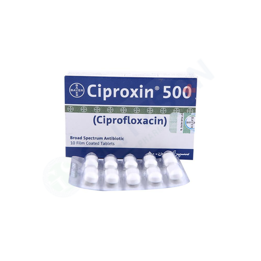 Ciproxin Tablets 500mg (1 Box = 1 Strip)(1 Strip = 10 Tablets)