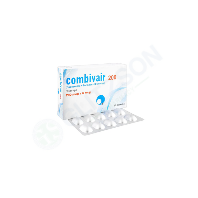 Combivair Rotacaps 200/6mcg (1 Box = 3 Strips) (1 Strip = 10 Capsules) Hover Image