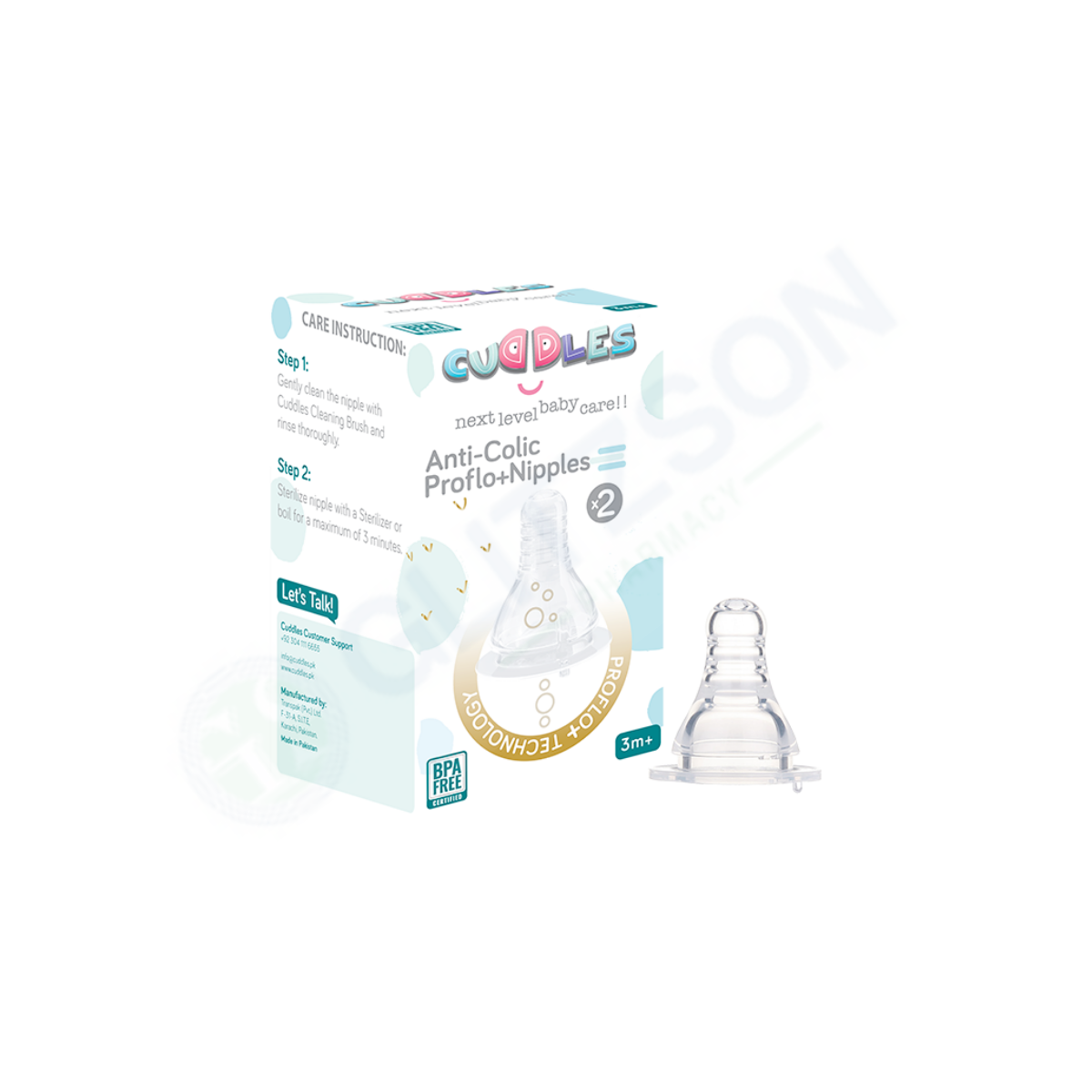 Cuddles Proflo Anticolic Nipple 6 Month+