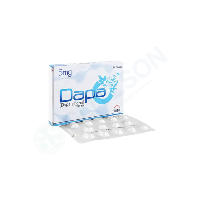 Dapa Tablets 5mg (1 Strip = 14 Tablets) Hover Image