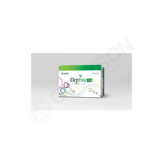 DEPFREE 20MG CAPSULE(1 BOX=1 STRIP)(1 STRIP=10 CAPSULES) Hover Image