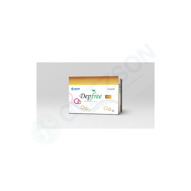 DEPFREE 60MG CAPSULE (1 BOX=1 STRIP)(1 STRIP=10 CAPSULES) Hover Image