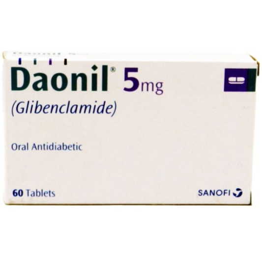 Daonil Tablets 5mg (1 Box = 6 Strips)
