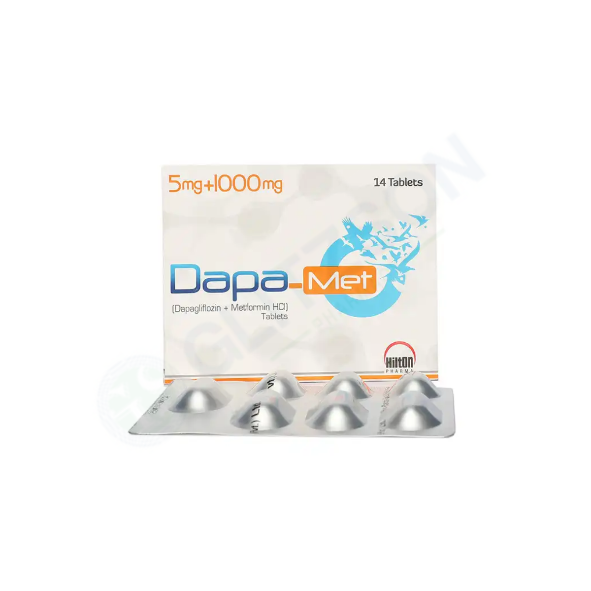 Dapa-Met XR Tablets 5mg+1000mg (1 Box = 2 Strips) (1 Strip = 7 Tablets)