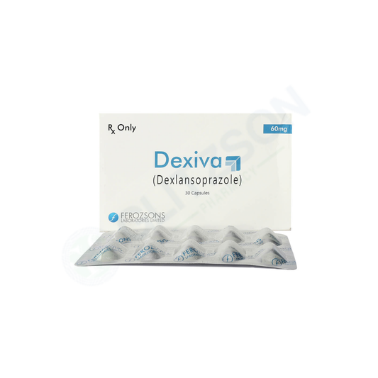 Dexiva Capsules 60mg (1 Box = 3 Strips) (1 Strip = 10 Capsules)
