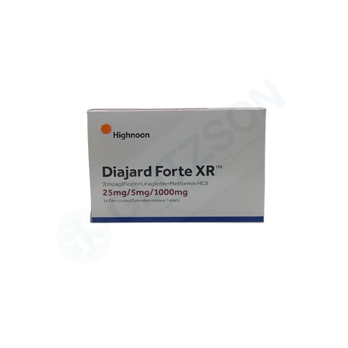 Diajard Forte XR Tablets 25/5/1000mg (1 Box = 2 Strips) (1 Strip = 7 Tablets)