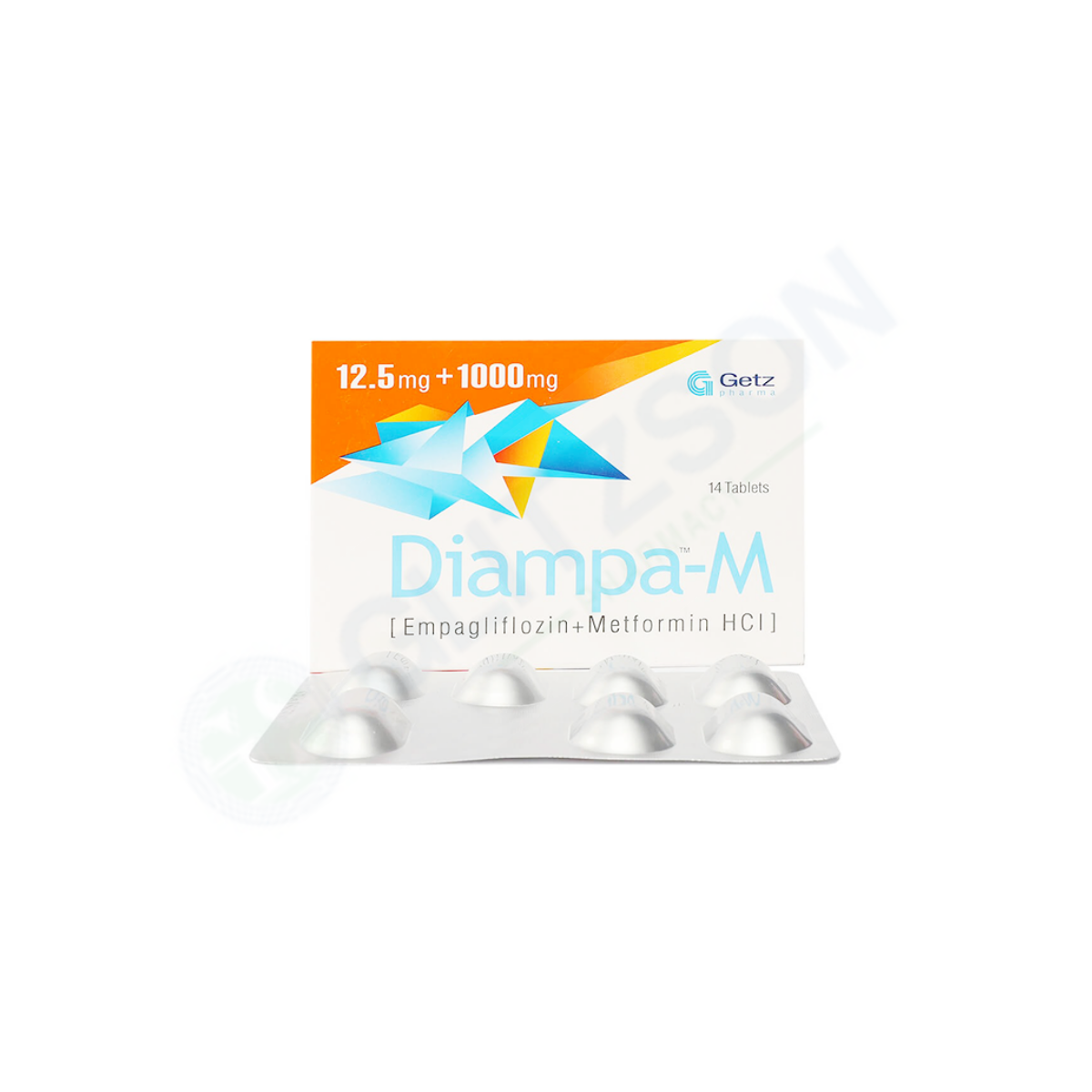 Diampa-M Tablets 12.5mg/1000mg (1 Box = 2 Strips) (1 Strip = 7 Tablets)