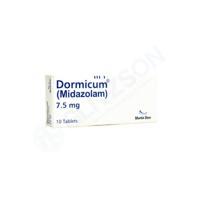Dormicum Tablets 7.5mg (1 Box = 10 Tablets) Hover Image