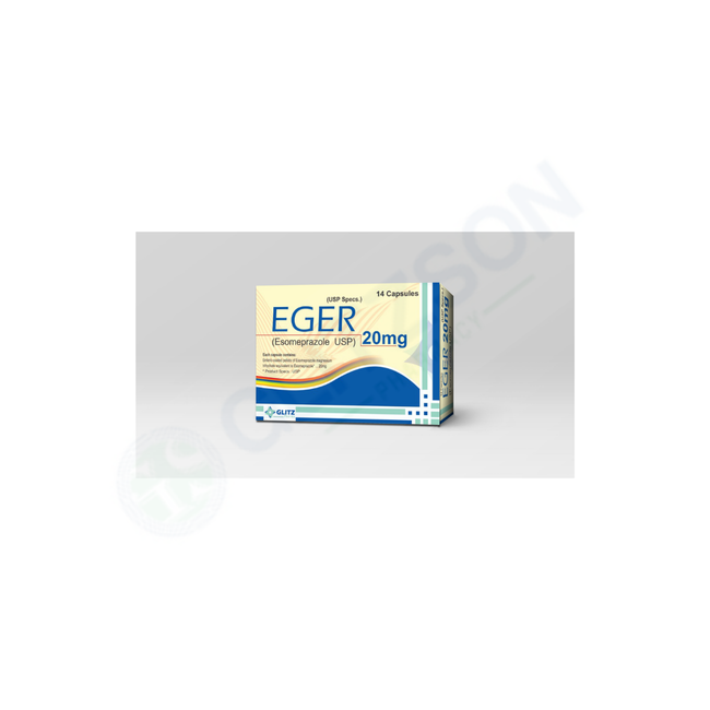 EGER 20MG CAPSULES (1 BOX = 14 CAPSULES) Hover Image