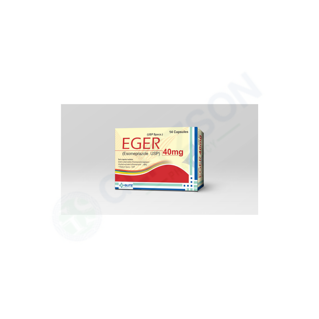 EGER 40MG CAPSULES (1 BOX = 14 CAPSULES) Hover Image