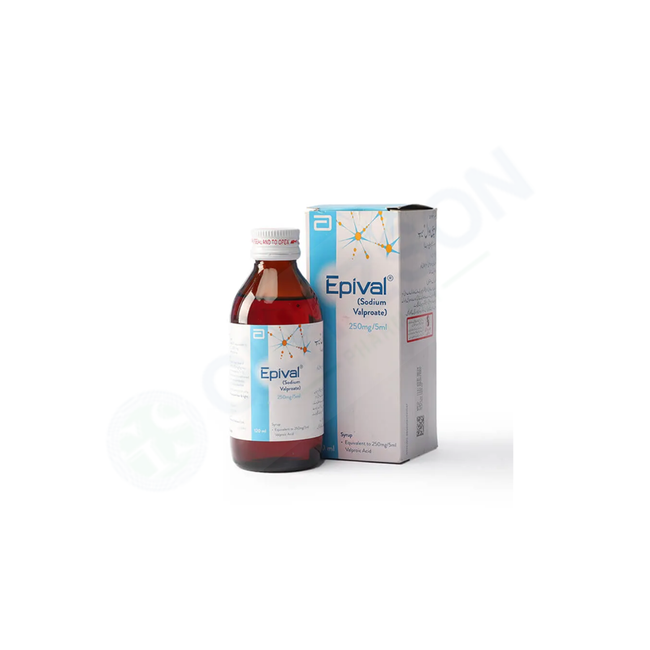 Epival 120ml Syrup 250mg/5ml Hover Image
