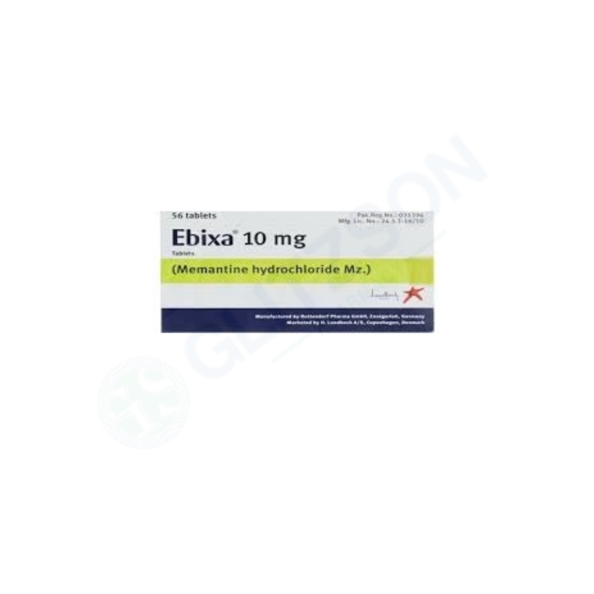 Ebixa Tablets 10mg (1 Box = 4 Strips) (1 Strip = 14 Tablets)
