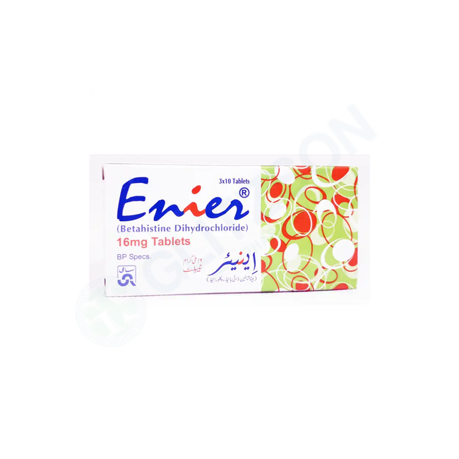 Enier Tablets 16mg (1 Strip = 10 Tablets) Hover Image