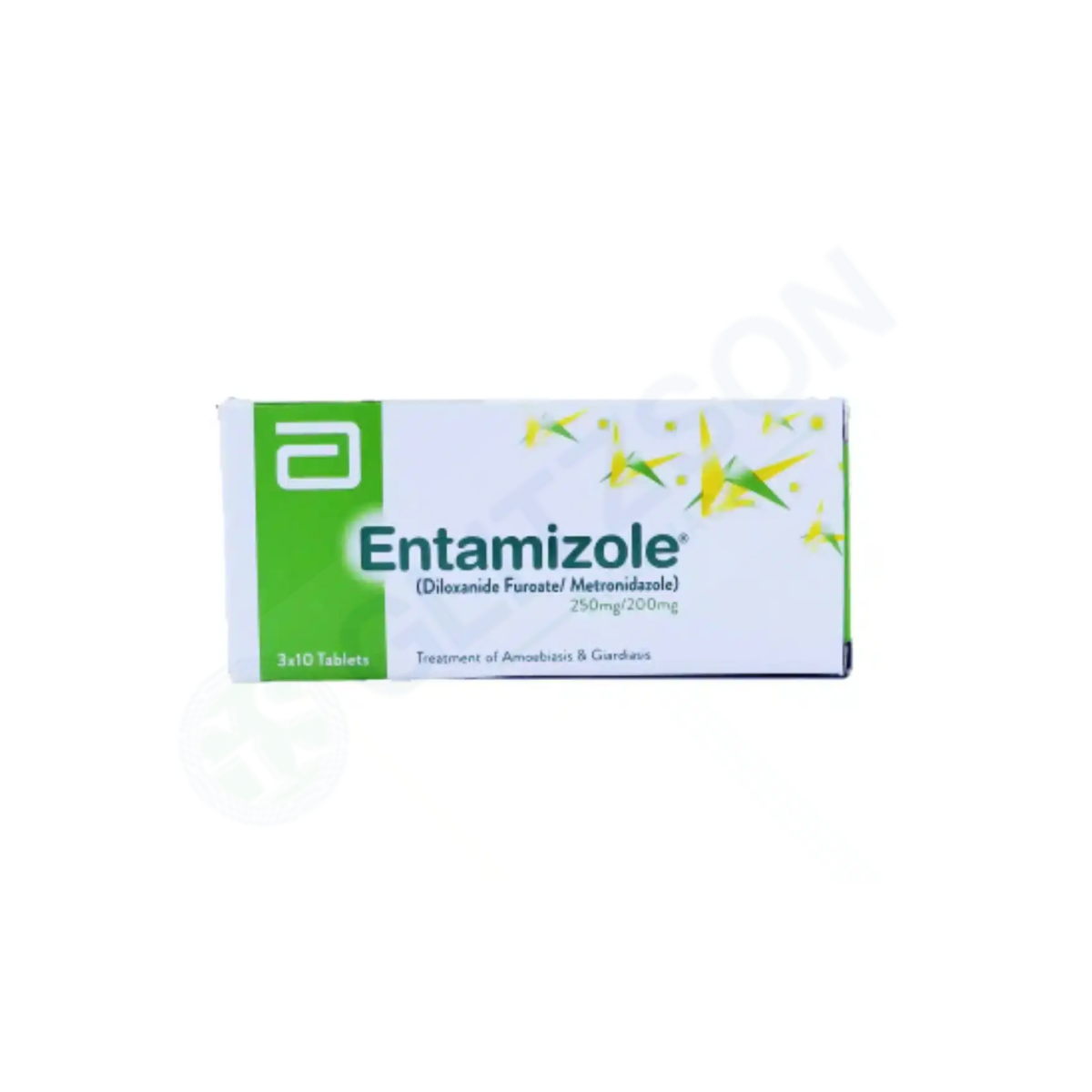 Entamizole Tablets 250mg/200mg (1 Box = 3 Strips) (1 Strip = 10 Tablets)