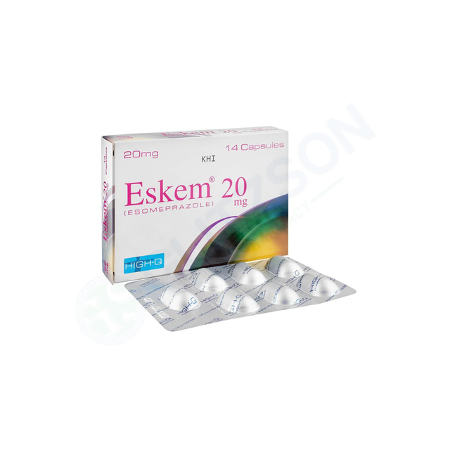 Eskem Capsules 20mg (1 Box = 14 Capsules) Hover Image