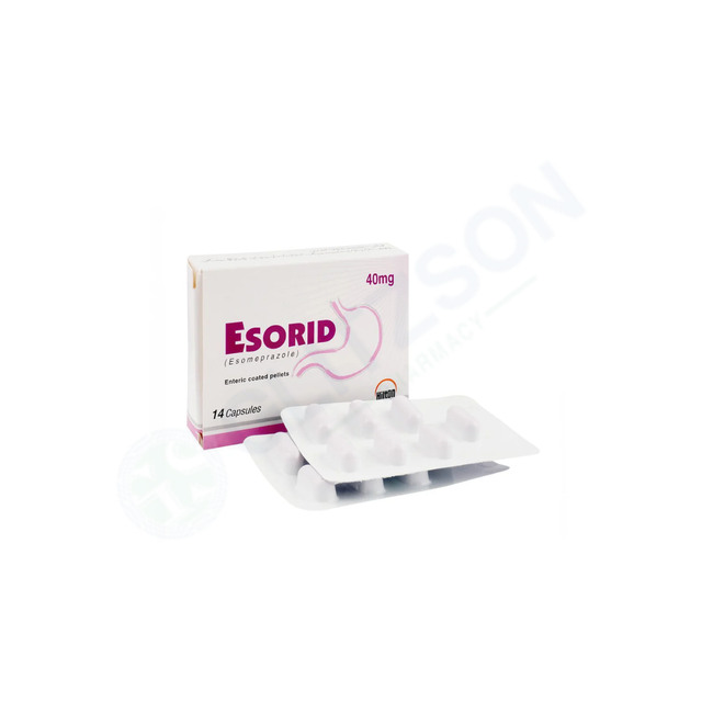 Esorid Capsules 40mg (1 Strip = 7 Capsules) Hover Image