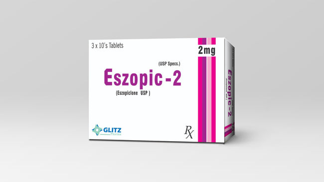 ESZOPIC 2MG TABLET(1 BOX=3 STRIPS)(1 STRIP=10 TABLETS) Hover Image