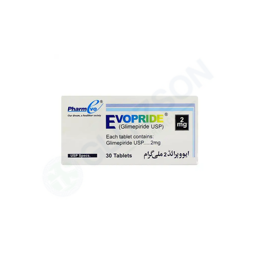 Evopride Tablets 2mg (1 Box = 3 Strips) (1 Strip = 10 Tablets)