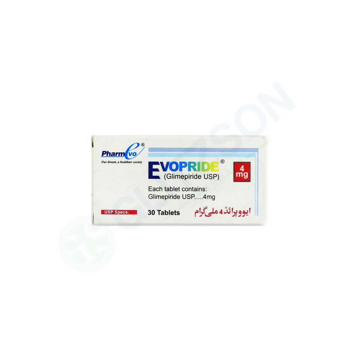 Evopride Tablets 4mg (1 Box = 3 Strips) (1 Strip = 10 Tablets)