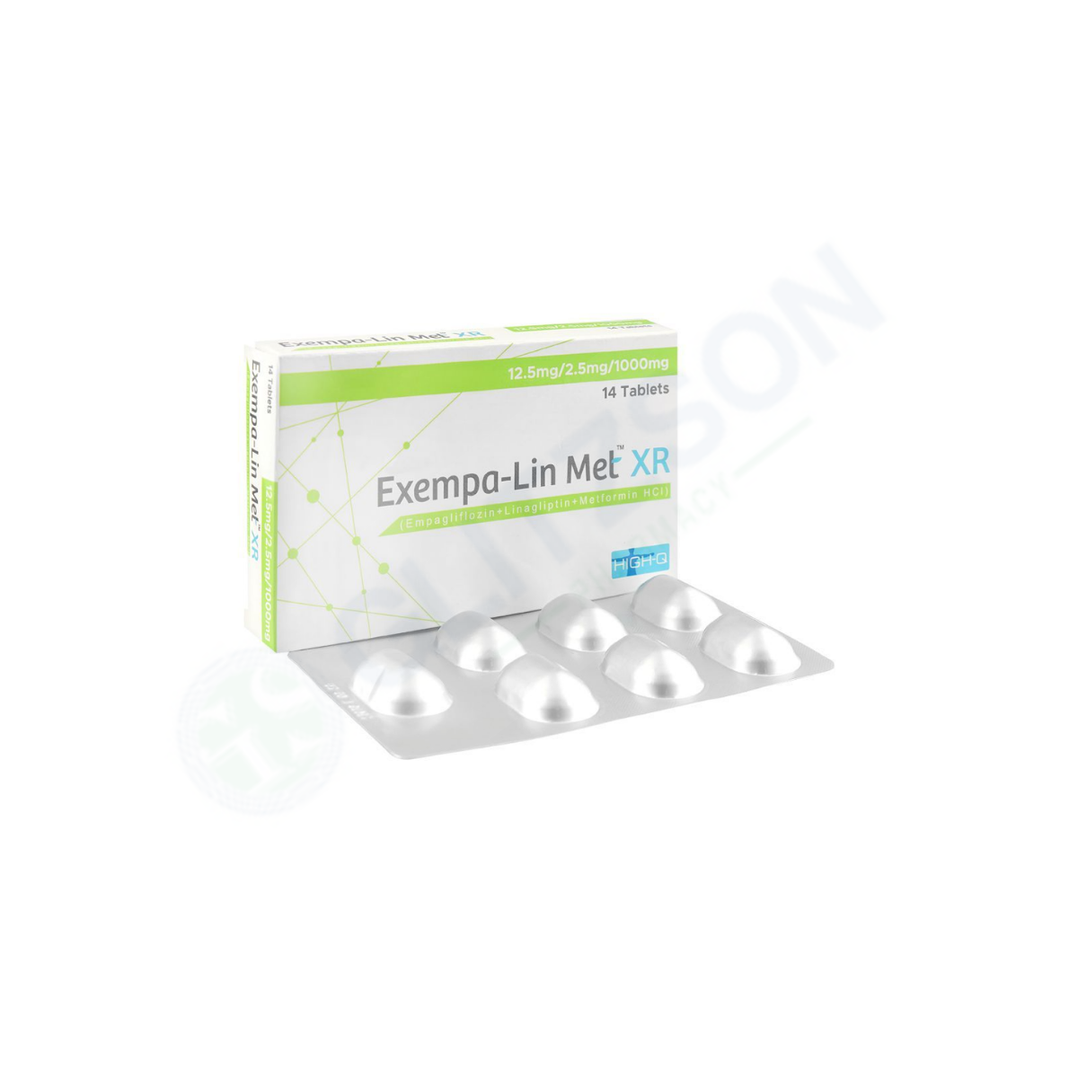 Exempa-Lin Met XR Tablets 12.5mg/2.5mg/1000mg (1 Box = 2 Strips) (1 Strip = 7 Tablets)