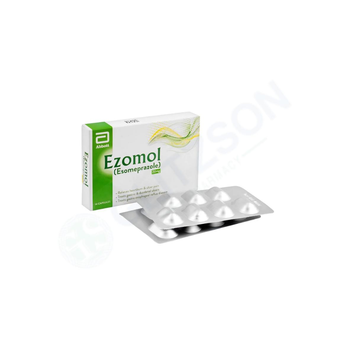 Ezomol Capsules 20mg (1 Box = 2 Strips) (1 Strip = 7 Capsules)