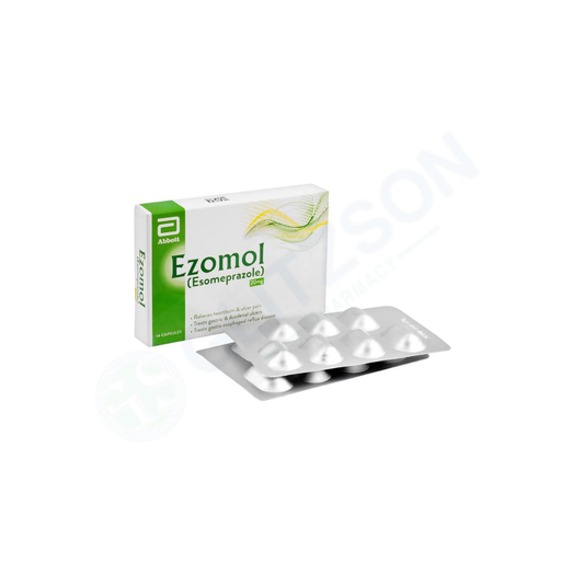 Ezomol Capsules 20mg (1 Box = 2 Strips) (1 Strip = 7 Capsules)