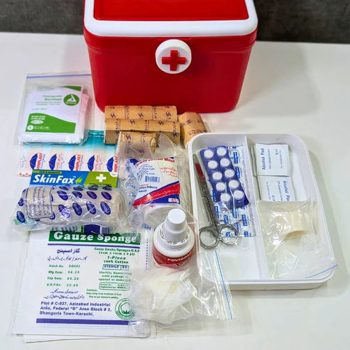 FIRST AID MEDICAL KIT BOX (RANDOM COLOR)