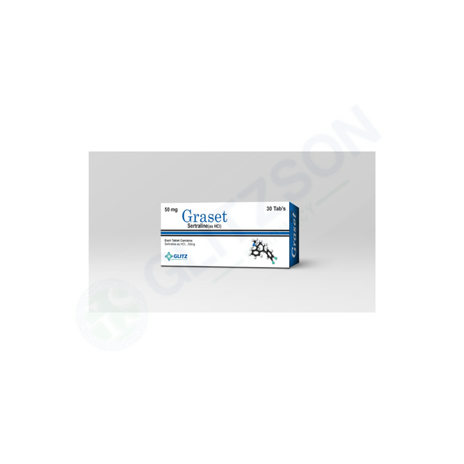 GRASET 50MG TABLET (1 BOX= 3 STRIPS ( 1 STRIP= 10 TABLETS) Hover Image