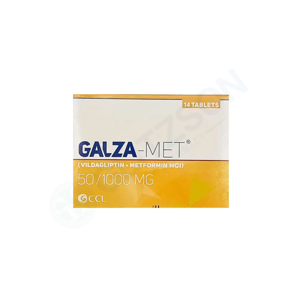 Galza-Met Tablets 50mg/1000mg (1 Strip = 7 Tablets)