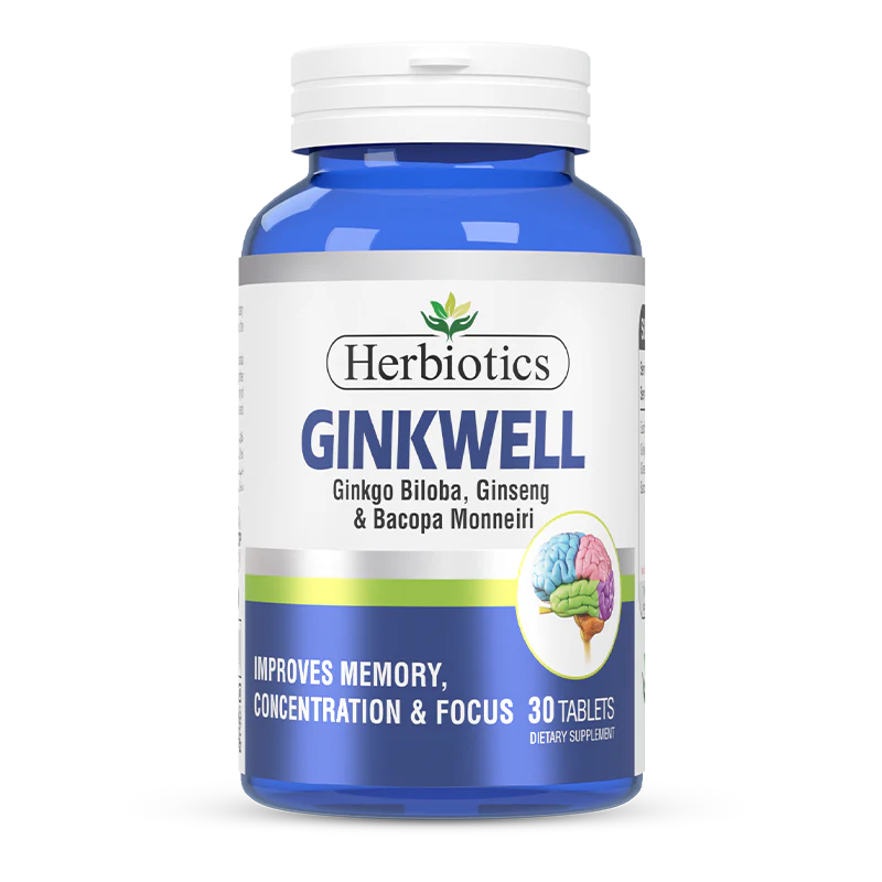 Herbiotics Ginkwell Tablets (1 Bottle = 30 Tablets)