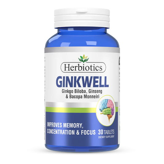Herbiotics Ginkwell Tablets (1 Bottle = 30 Tablets)
